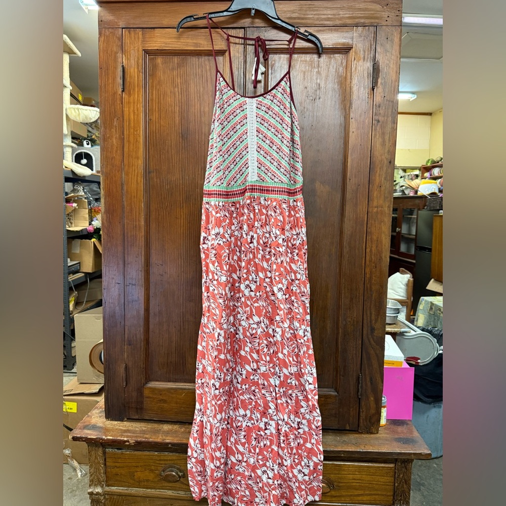 Floral Red Maxi Dress